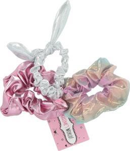 Actual product image Hair tie set pink-silver 3 pieces 3 (Hair tie)