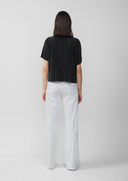 Actual product image S.Oliver T-Shirt Verkürztes T-Shirt aus Plissee mit Rundhalsausschnitt (36)