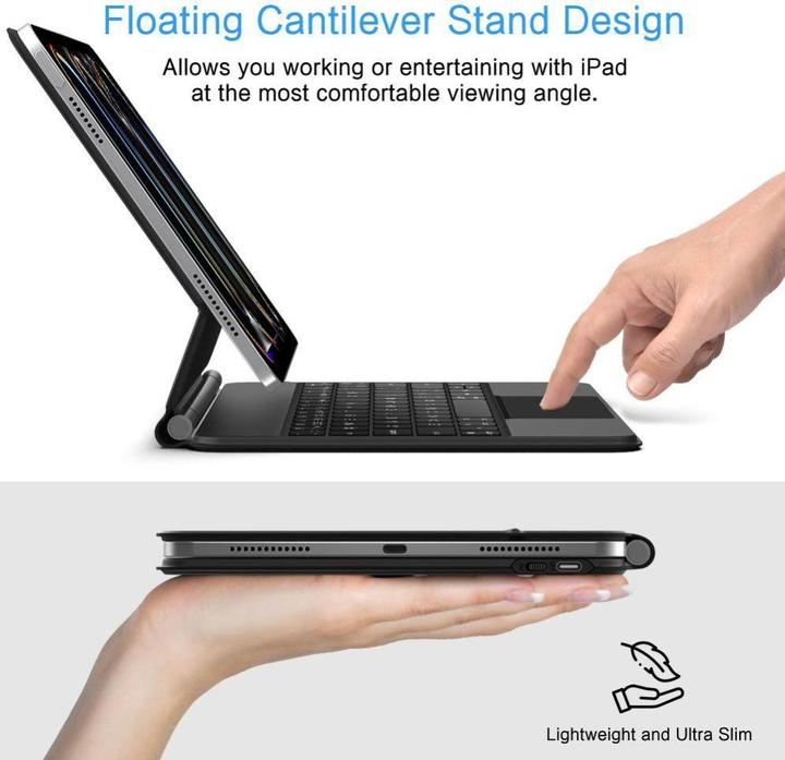 Actual product image Tech-Protect SMARTCASE MAGNETISCH + TASTATUR IPAD PRO 13” 7 / 8 2024-2025 SCHWARZ (Eng. Int.)