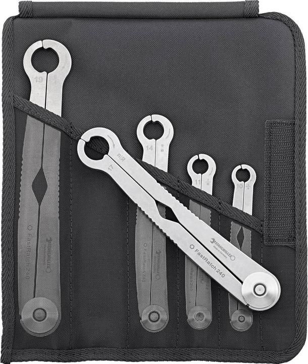 Image du produit Stahlwille Clé à cliquet FastRatch n° 240 (10 mm, 11 mm, 14 mm, 17 mm, 19 mm)