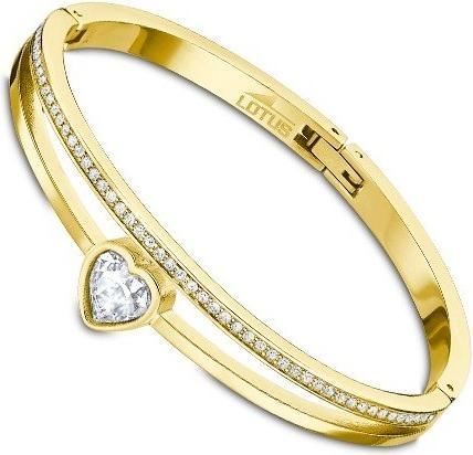 Produktbild Lotus Style - Solid gold-plated bracelet with heart Woman Basic LS2121-2 / 1 (L) (6.10 cm, Edelstahl)