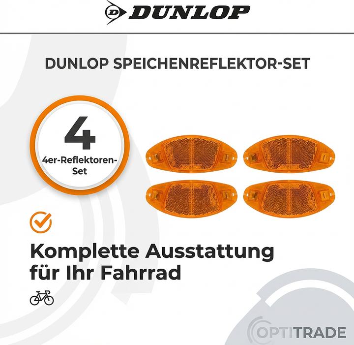 Actual product image Dunlop Bike spoke reflector K-mark 4p