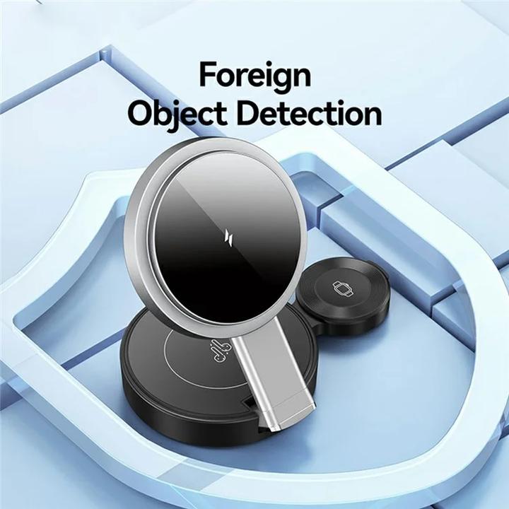 Actual product image Usams Foldable 3-in-1 15W Inductive Charge for Phone/Apple Watch/headphones CD234WXC01 (US-CD234) (15 W)