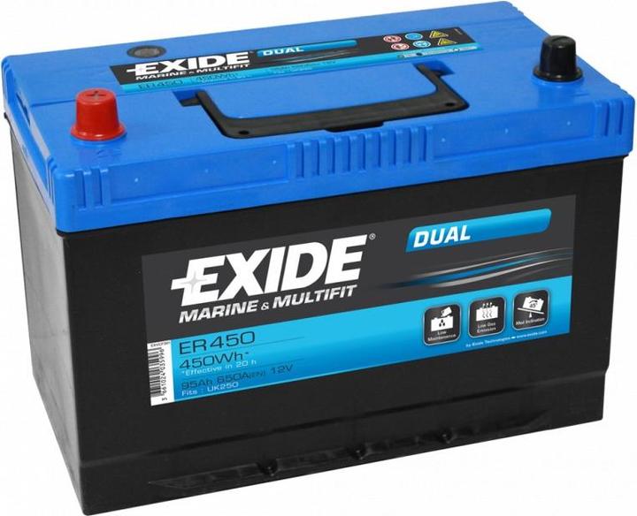 Exide ER450 Dual Marine Battery (12 V, 95 Ah)