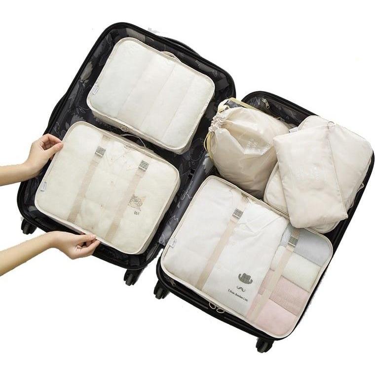 JTI, Packsack, Set Organisationstaschen, 6-teilig - Beige, Beige