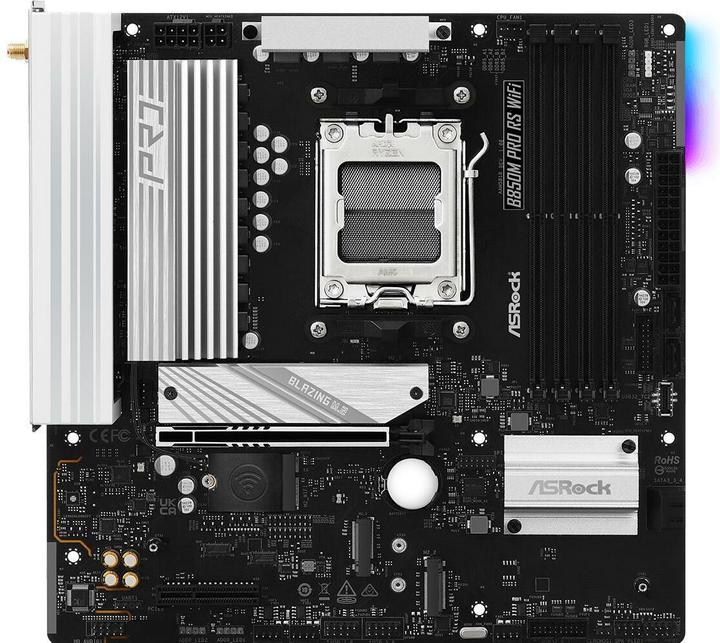 Actual product image AsRock B850M Pro RS WiFi (AM5, AMD B850, mATX)