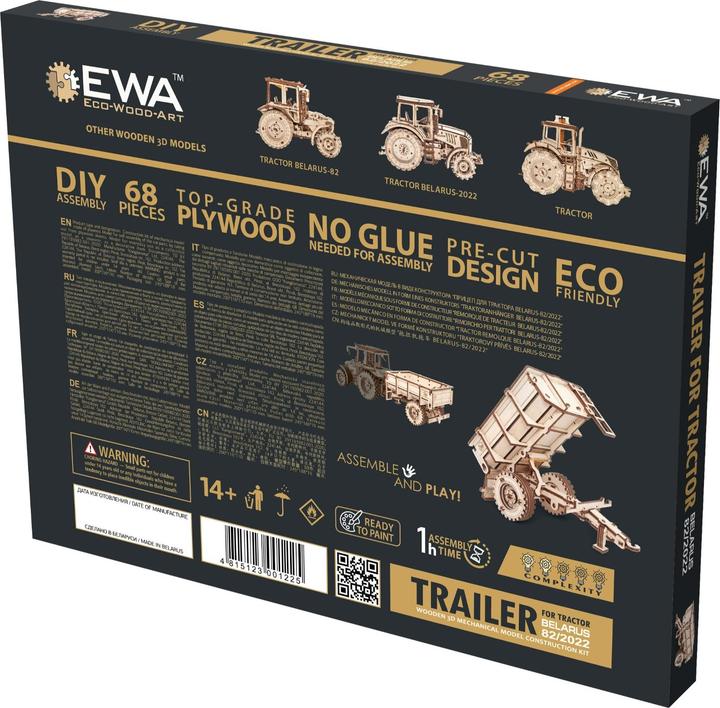 Produktbild Eco Wood Art Anhänger für Traktor Belarus 82