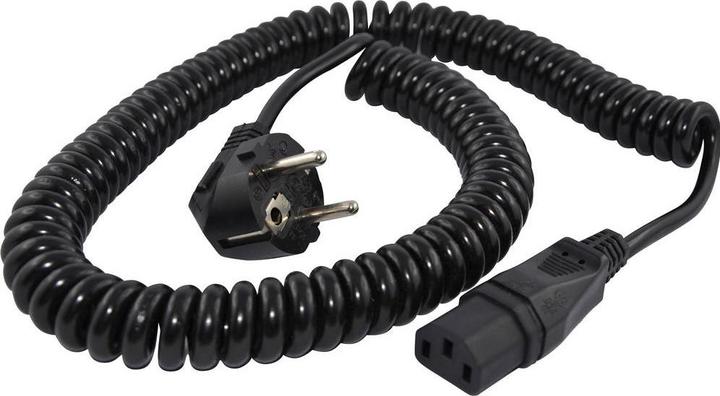 Produktbild HAWA R6503 Kaltgeräte Anschlusskabel Schwarz 2.3 m Spiralkabel (2.30 m)