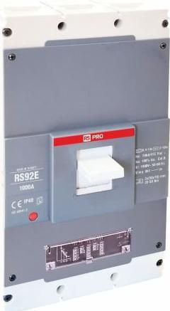 Produktbild RS PRO RS RS92E, Schutzschalter 3-polig, 1000A Frontplattenmontage / Abschaltvermögen 70 kA 690V