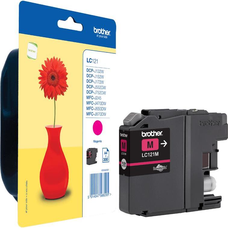 Brother, Druckerpatrone, LC121M - Magenta - Original - Blisterverpackung (M)