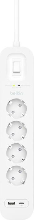 Produktbild Belkin Surgemaster Überspannungsschutz (4 x, CEE 7/3, USB-C, USB-A, 2 m)