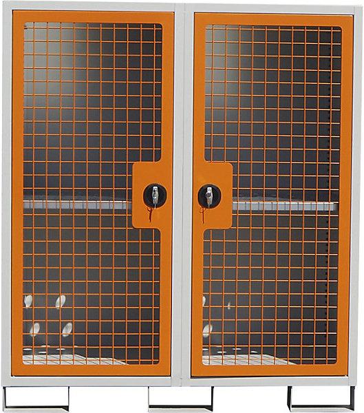 Image du produit eurokraft basic Armoire pour bouteilles de gaz, 2 portes, h x l x p 1550 x 1360 x 680 mm. (136 cm, 155 cm)