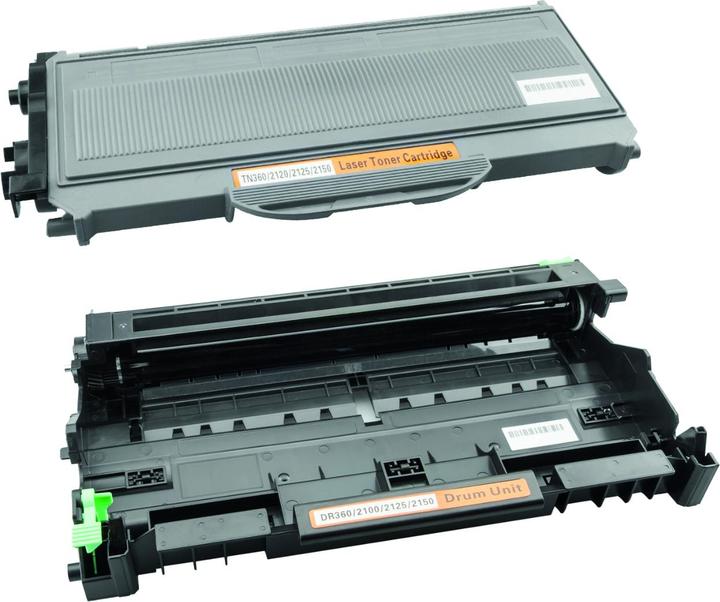 Immagine prodotto Plutoos Brother TN2120 & DR-2100 Toner XXL e tamburo compatibili, nero (FC)