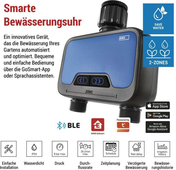 Productafbeelding Emos GOSMART WATERING TIMER PW56202 (Watertimer)