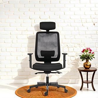 Produktbild Powerton ERGO LUCIE Ergonomischer Bürostuhl, Schwarz