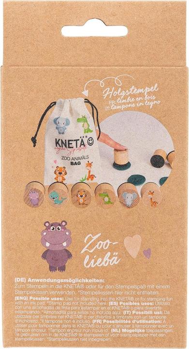 Produktbild Knetä Holzstempel Set Zoo Tiere