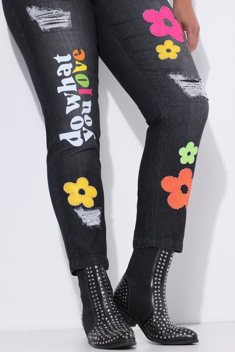 Produktbild Angel of Style 7/8-Jeans, Straight Fit, destroyed, Badges (44)