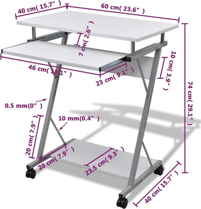 Image du produit vidaXL Schreibtische (60 x 60 x 75 cm)