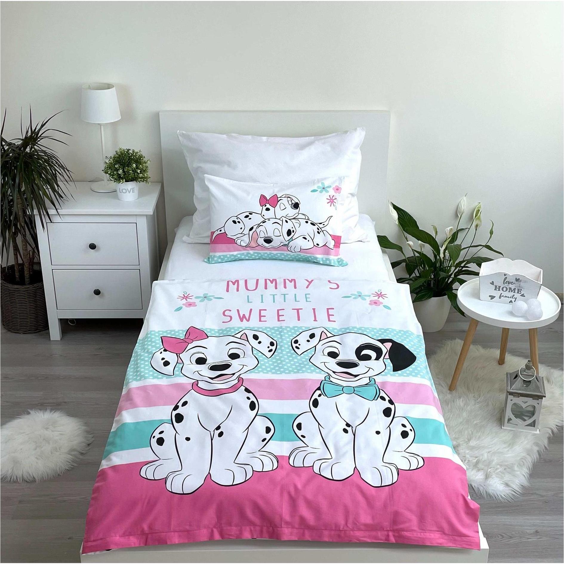 Thumbnail - Tinisu, Kinderbettwäsche, 101 Dalmatiner Kinder-Bettwäsche 100 x 135 cm - weiche Baumwolle