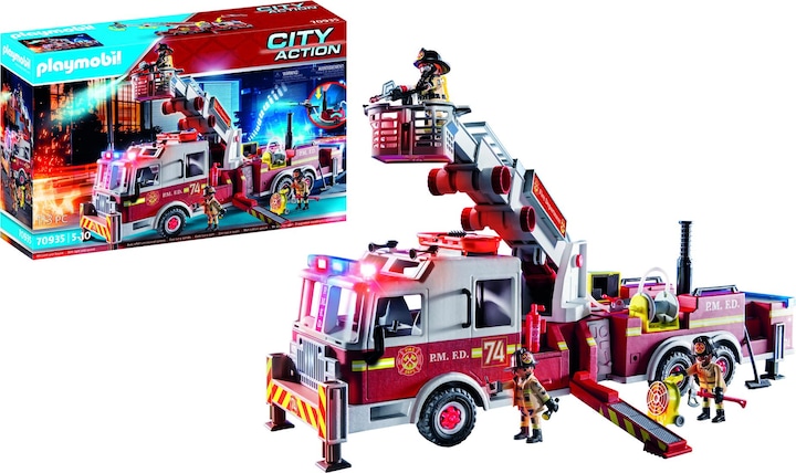 Produktbild Playmobil Feuerwehr-Fahrzeug: US Tower Ladder (70935, Playmobil City Action)