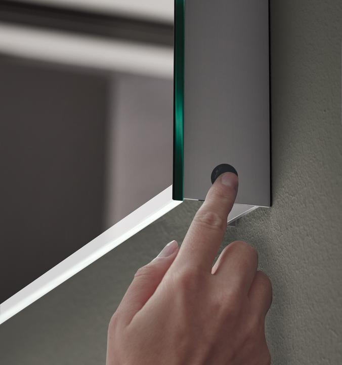 Actual product image Emco MI 250 Miroirs lumineux LED avec découpe horizontale, avec film chauffant et éclairage du lavabo (89 x 140 cm)