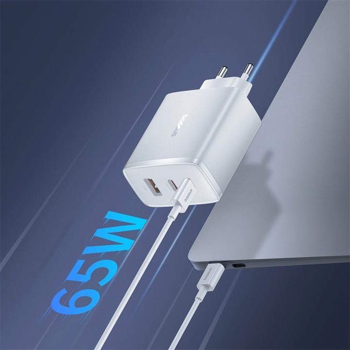 Produktbild Baseus Wall charger OS-Cube Pro 2xUSB-C + USB, 65W (white) (65 W)