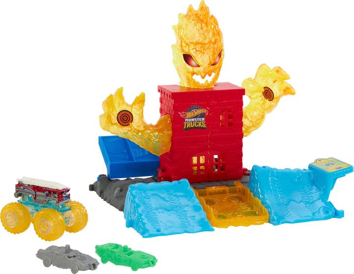 Actual product image Mattel Monster Trucks 5 ALARM TORCH TOWER TAKEDOWN