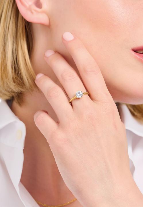 Immagine prodotto Thomas Sabo Anello con pietra bianca taglio brillante (56, 925 Argento)