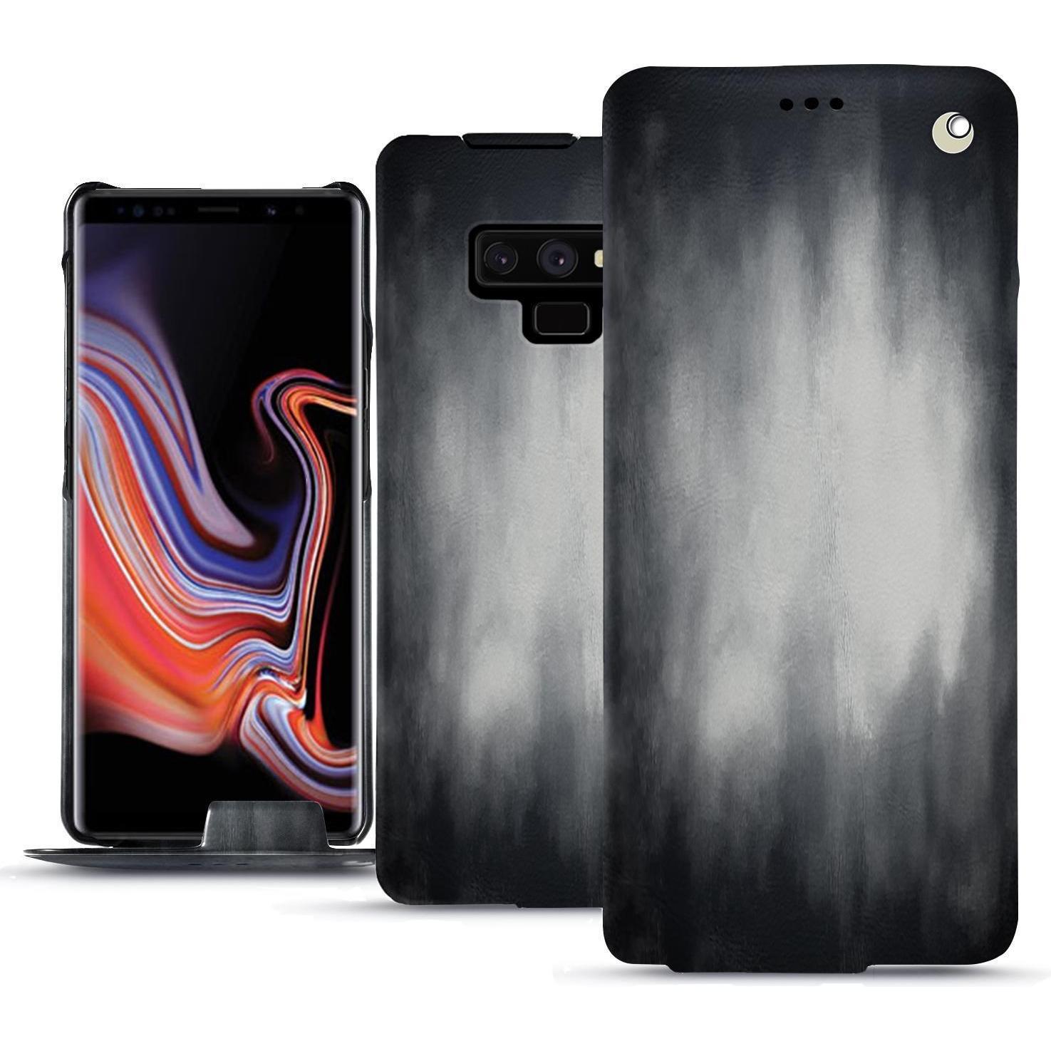 Noreve Lederschutzhülle vertikal (Samsung Galaxy Note 9), Smartphone Hülle, Grau