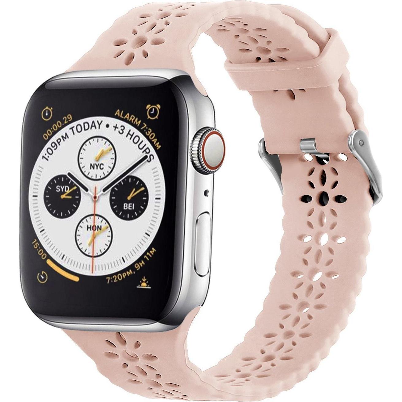 Strap-it Silikonarmband (Silikon, Apple Watch), Uhrenarmband, Rosa