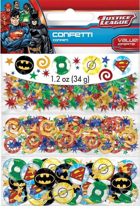 Produktbild Justice League Dreifach Konfetti Geburtstag Folie Papier Kunststoff