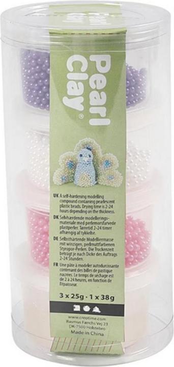 Actual product image Creativ Company Pearl Clay Roze, Paars, Wit, 3x25gr