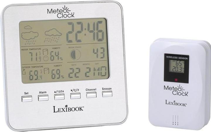 Lexibook MeteoClock Weather Station Silver