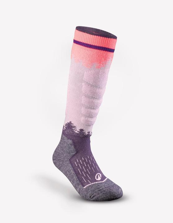 Image du produit Wedze Chaussettes de ski chaudes et confortables enfant, 500 forêt violet (27, 30)