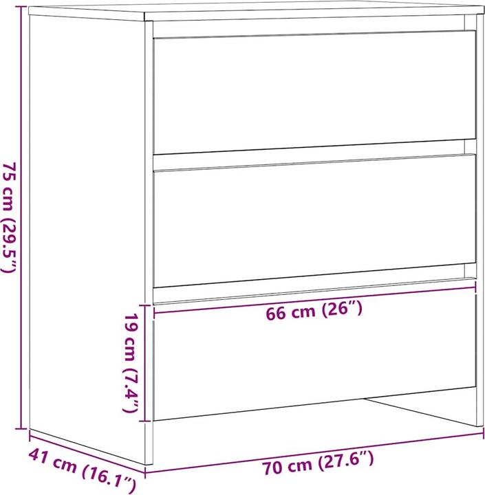 Image du produit vidaXL Sideboard (70 x 41 x 75 cm)