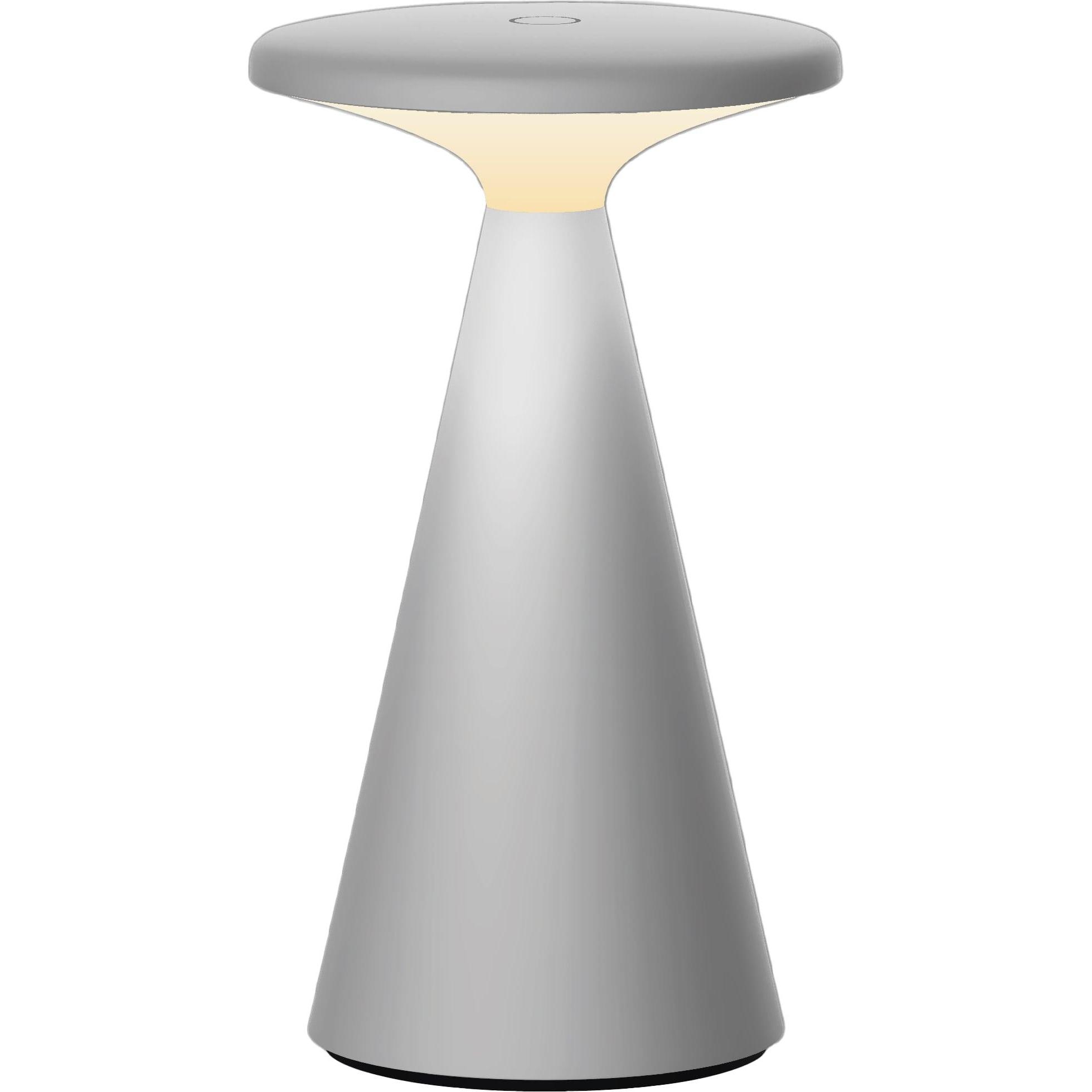 Müller Licht, Tischlampe, MÜLLER-LICHT LED-Akku-Tischleuchte 27700207, dimmbar, 2700K, warmweiss, grau