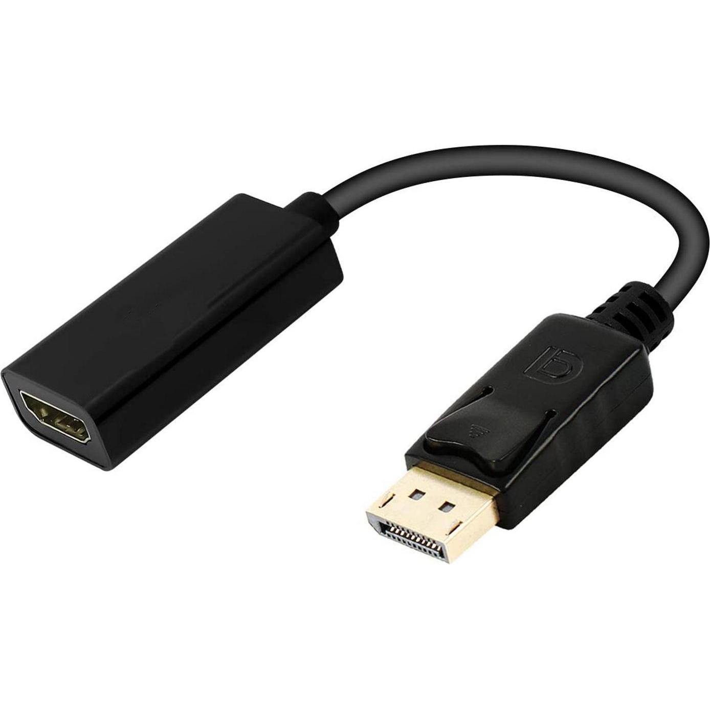 Ewent Soporte Di Scrittura Per Auriculares (HDMI, 15 cm), Adattatore dati + video, Nero