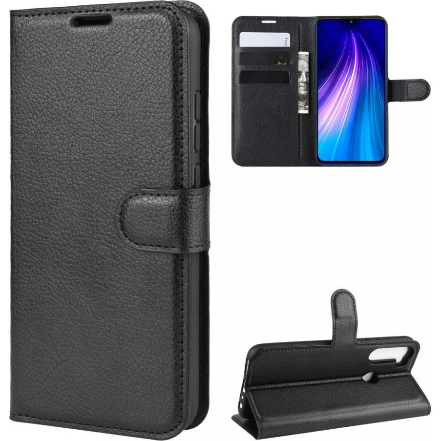 Screenguard Xiaomi Redmi Note 8 Leather Guard Lederhülle (Xiaomi Redmi Note 8), Smartphone Hülle, Schwarz