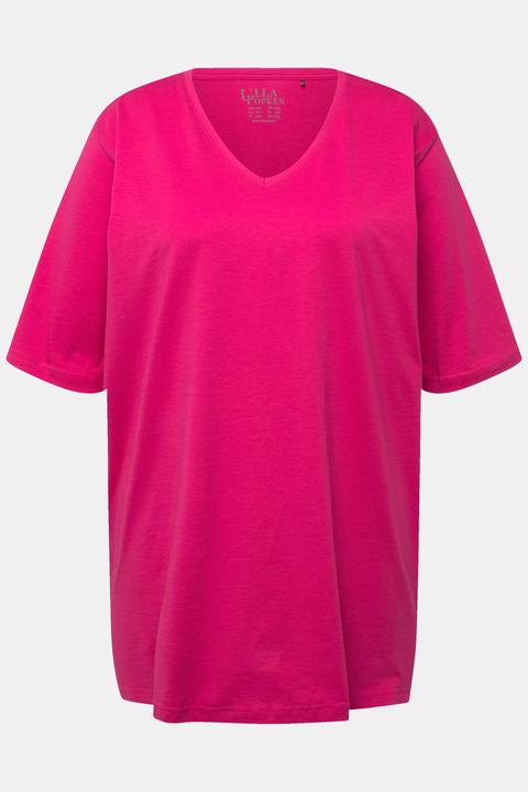 Actual product image Ulla Popken Basic V-Neck Relaxed Fit Short Sleeve Tee (68)
