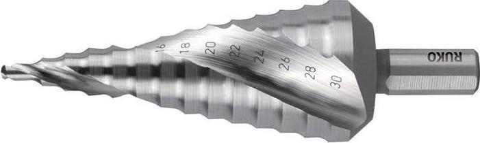 Actual product image Ruko Step drill HSSECo 5 spiral fluted cross ground (4 - 30)