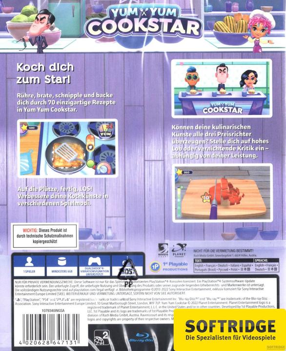 Actual product image Ravenscourt Yum Yum Cookstar (PS4) (PS4, DE)