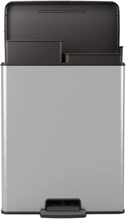 Produktbild Curver Deco bin slim 254619 Mülleimer 52 l (B x H x T) 486 x 615 x 284 mm Silbe (52 l)