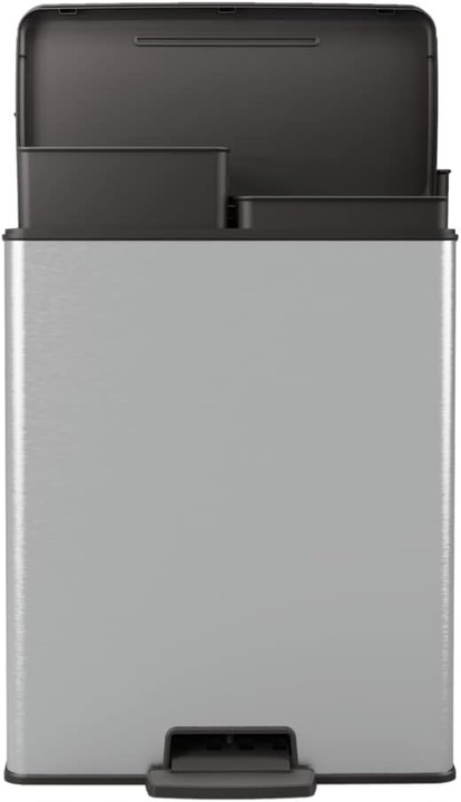 Actual product image Curver Deco bin slim 254619 Waste bin 52 l (W x H x D) 486 x 615 x 284 mm Silbe (52 l)