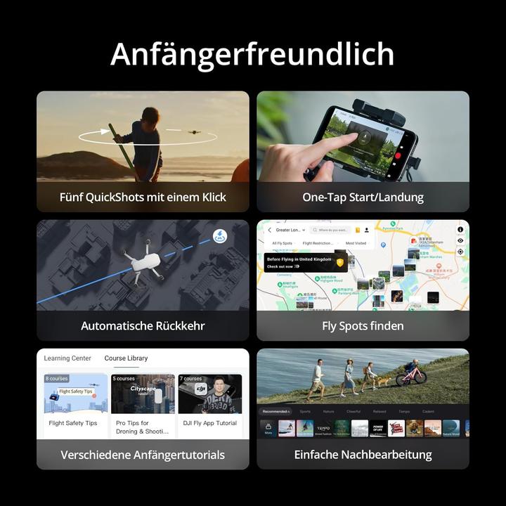 Produktbild DJI Mini 4K Drohnen-Combo mit 3-Achsen-Gimbal (31 min, 246 g)