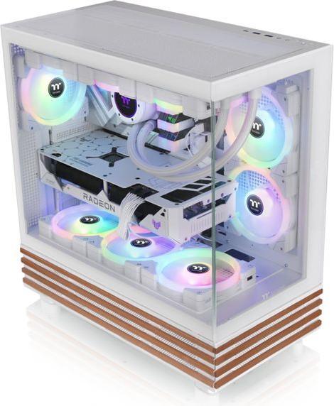 Produktbild Thermaltake View 270 Plus WS ARGB (weiss/holz, Tempered Glass x 2, Holz-Struktur) (ATX, mATX, Mini-ITX)