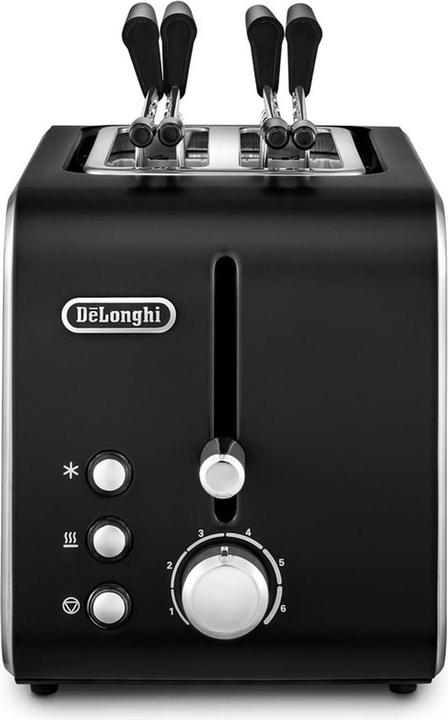 Produktbild De'Longhi De?Longhi CTX 2203.BK 2-Scheiben-Toaster 550 W Schwarz, Silber
