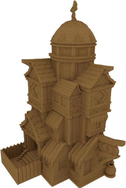 Produktbild Feldherr Würfelturm Cat Folk Gold 3D-Druck mit Wechseltray für Tabletop (Kunststoff)