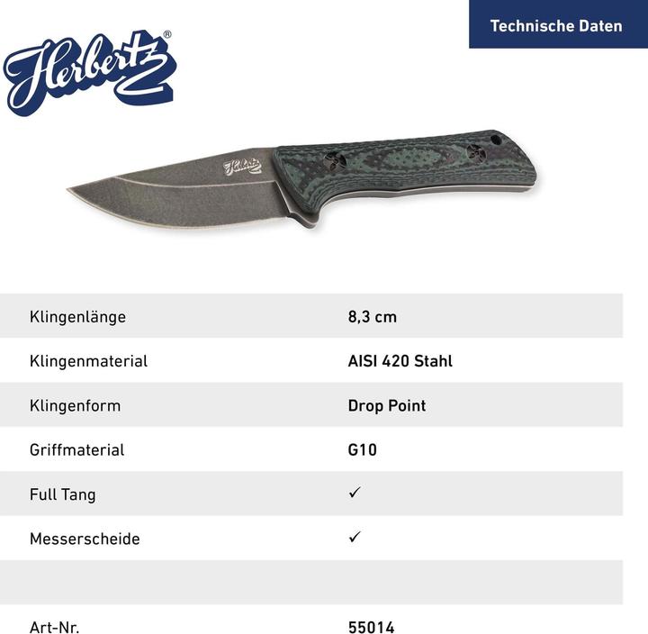Actual product image Herbertz Belt knife G10 (8.30 cm)