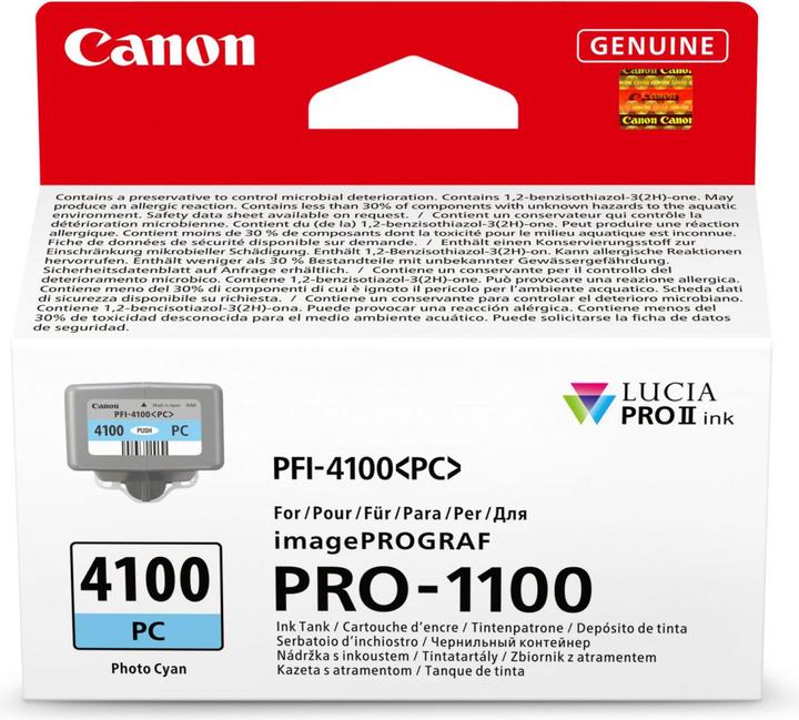 Energie-Label Canon PFI-4100 PC photo cyan (PC)