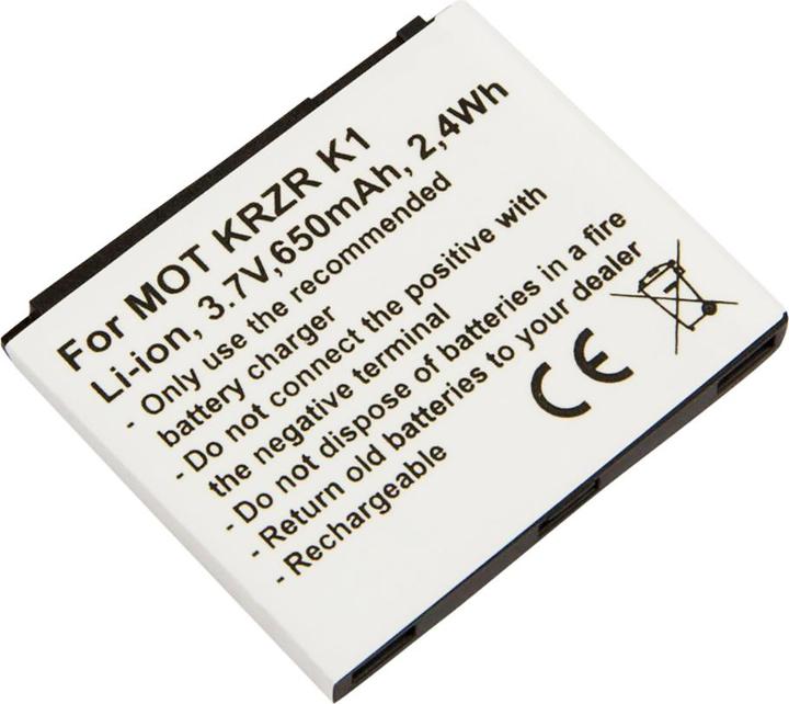 Actual product image Avizar Li-Ion Akku 3.7V 650mAh Motorola KRZR K1